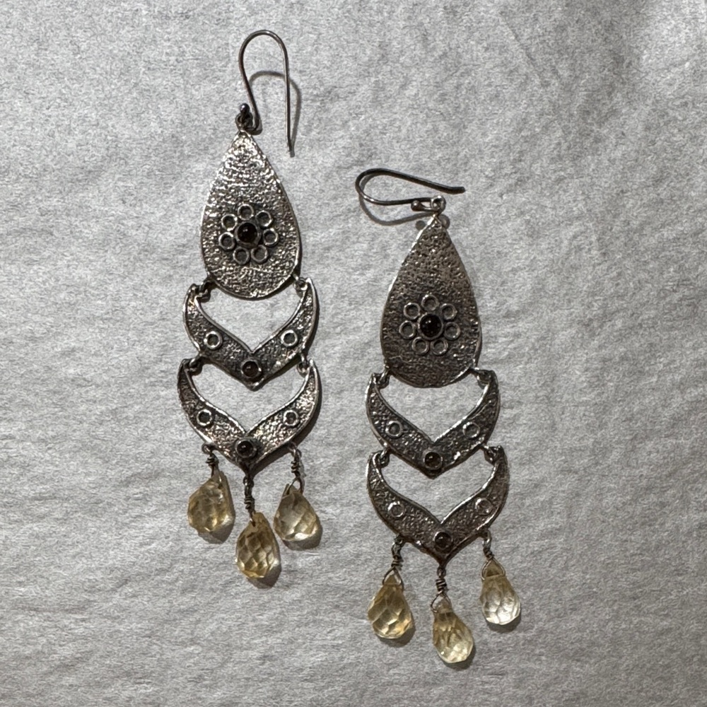 Elegant Fabindia 92.5 Silver Dangle Earrings